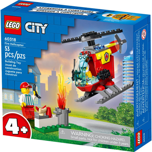 LEGO City Fire Helicopter Preschool Toy 60318